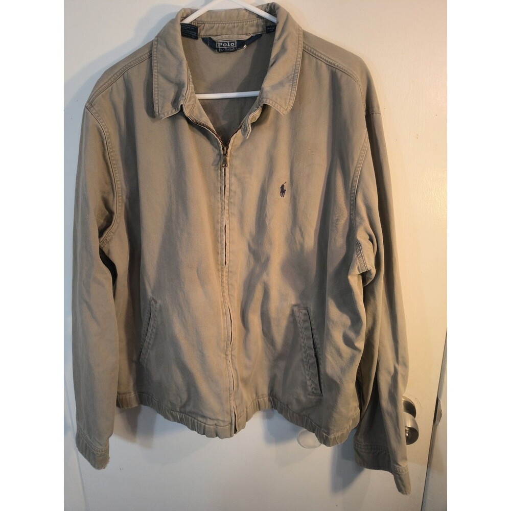 Vtg 80s Polo Ralph Lauren Harrington Jacket Lg 100% Cotton Made in USA